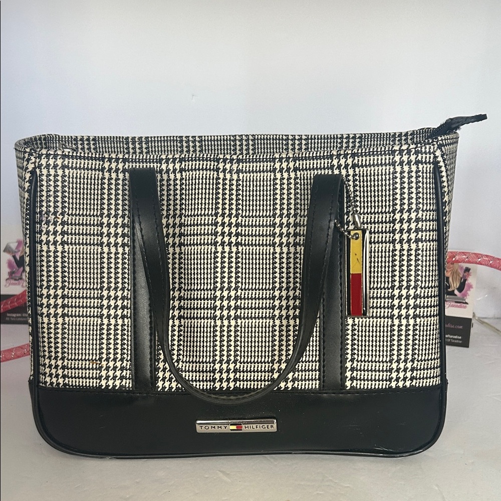 Tommy Hilfiger Black and White Women's Bag